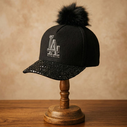 Wukusy stylish embroidered logo design baseball cap, front view showing detailed embroidery and classic cap shape.