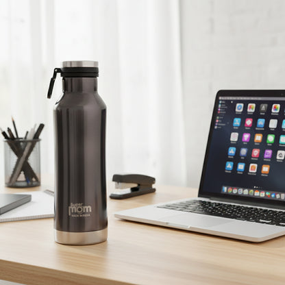 Wukusy Supermom 500ml stainless steel insulated water bottle with vacuum flask for hot and cold beverages.