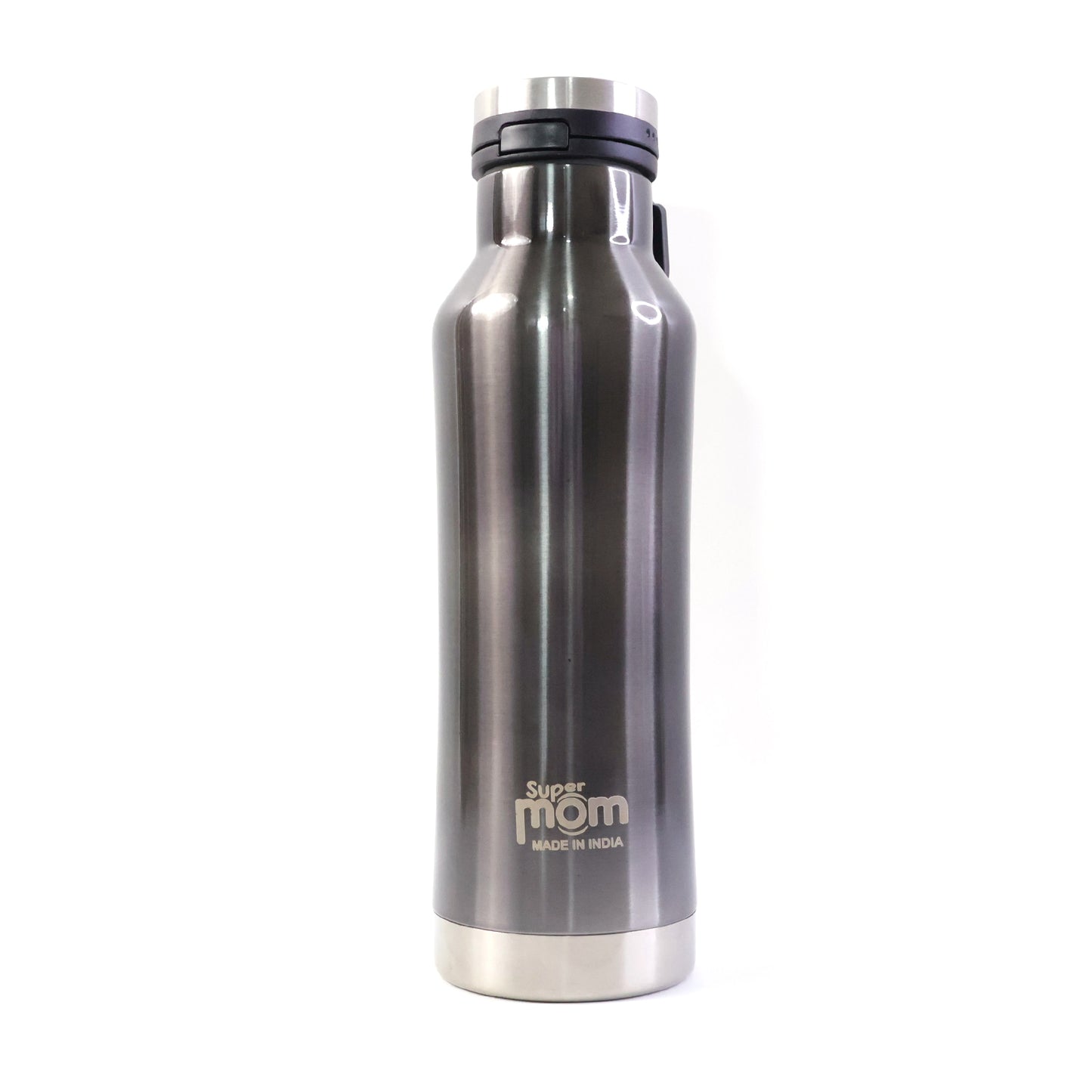 Wukusy Supermom 500ml stainless steel insulated hydro water bottle with vacuum flask, featuring a sleek design and secure lid.