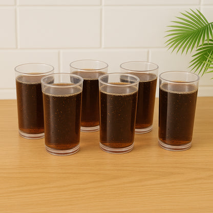 Set of six Wukusy Supermom Martini clear glassware, elegant and modern for stylish drinks and entertaining.