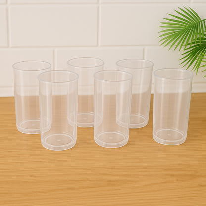 Set of six Wukusy Supermom Martini clear glasses, elegant and durable for serving cocktails and drinks.