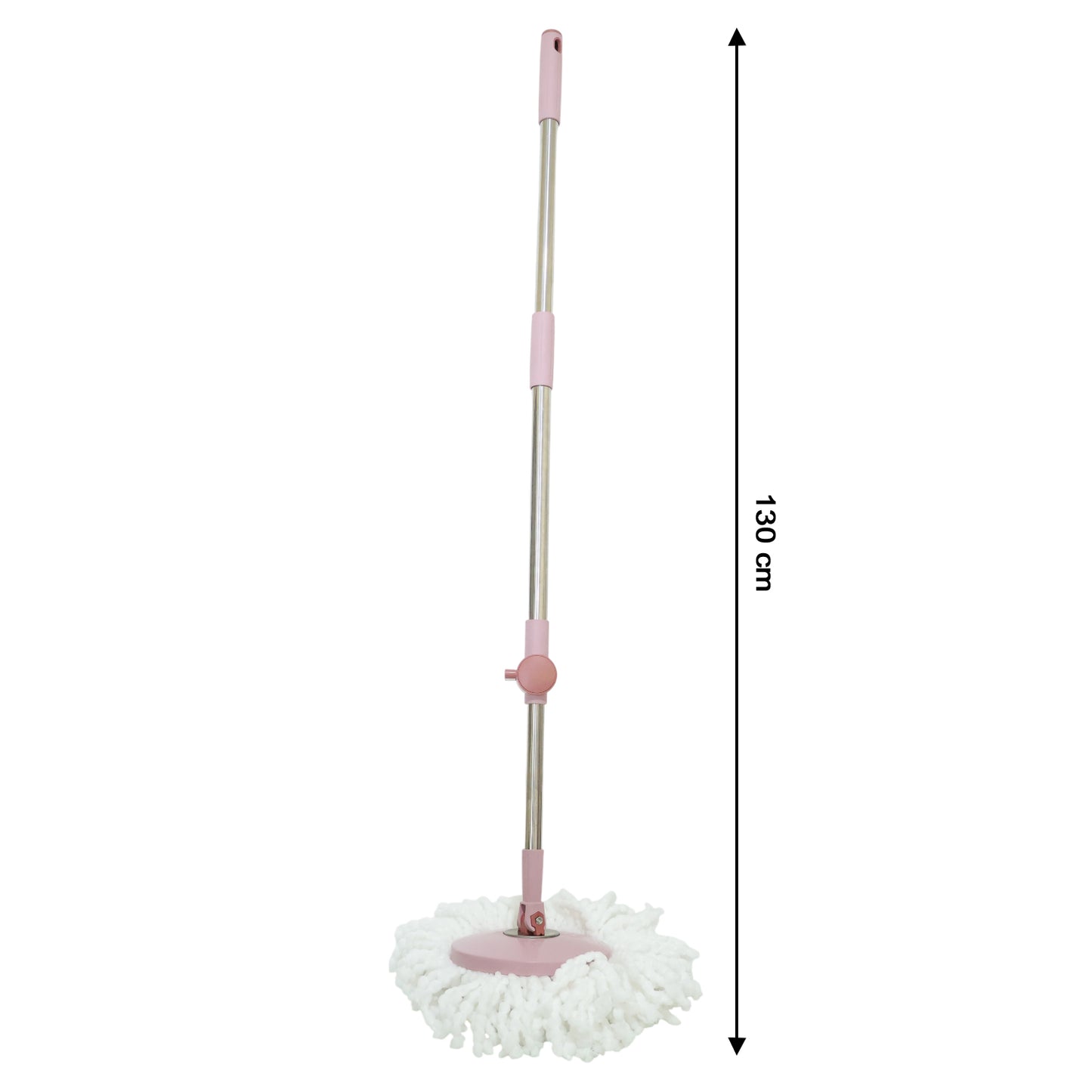 Wukusy Supermom Turbo Spin Mop Pipe Set with 130 cm adjustable handle and cleaning head for easy floor mopping.