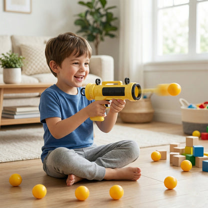Wukusy Target Titan Ball Shooter Toy Gun set with colorful plastic toy gun and foam balls for kids' active play