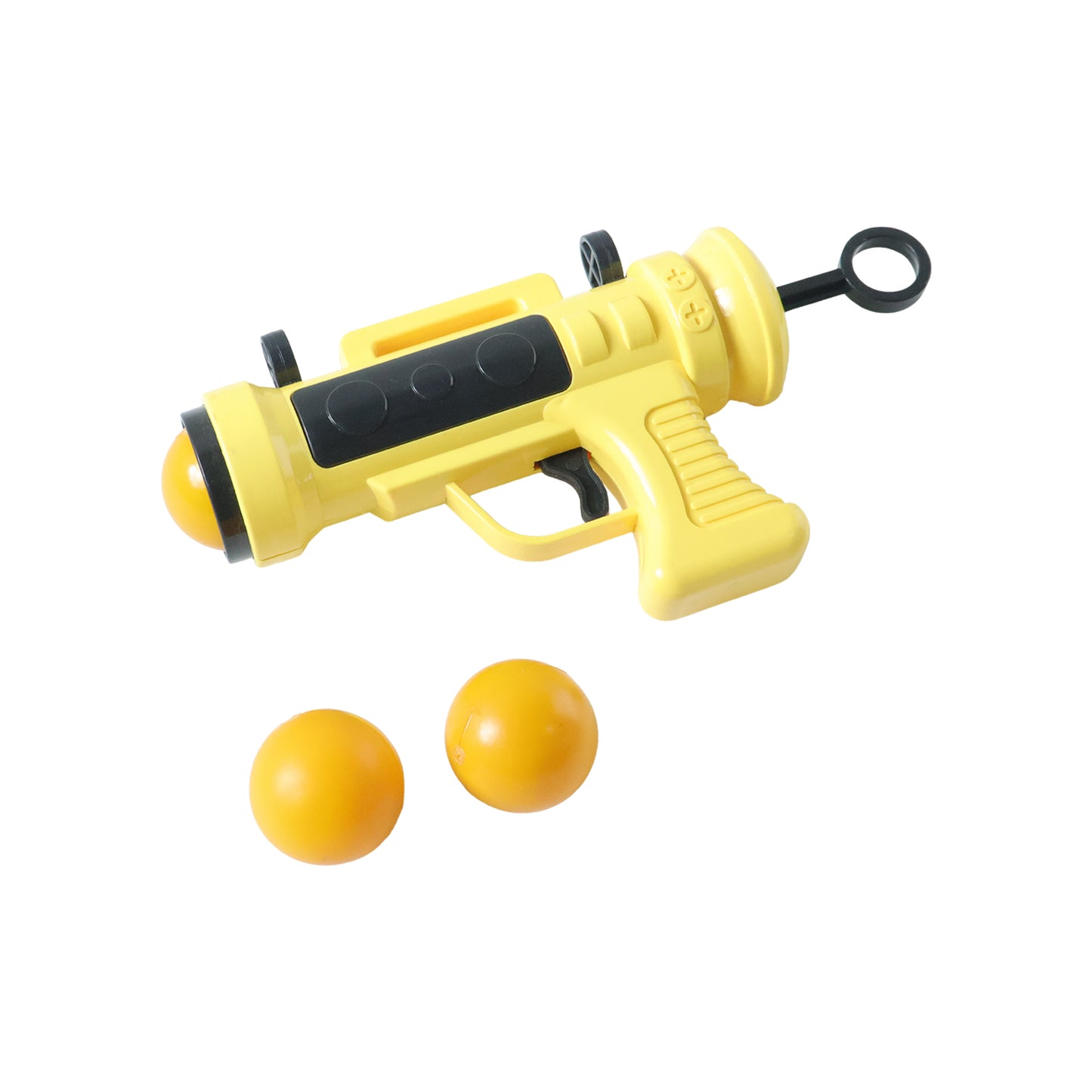 Wukusy Target Titan Ball Shooter Toy Gun set with colorful plastic toy gun and foam balls for outdoor play.