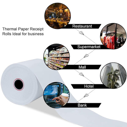 Wukusy thermal label roll for barcode printing, 78x60mm, with white labels on a roll for barcode labeling and printing.