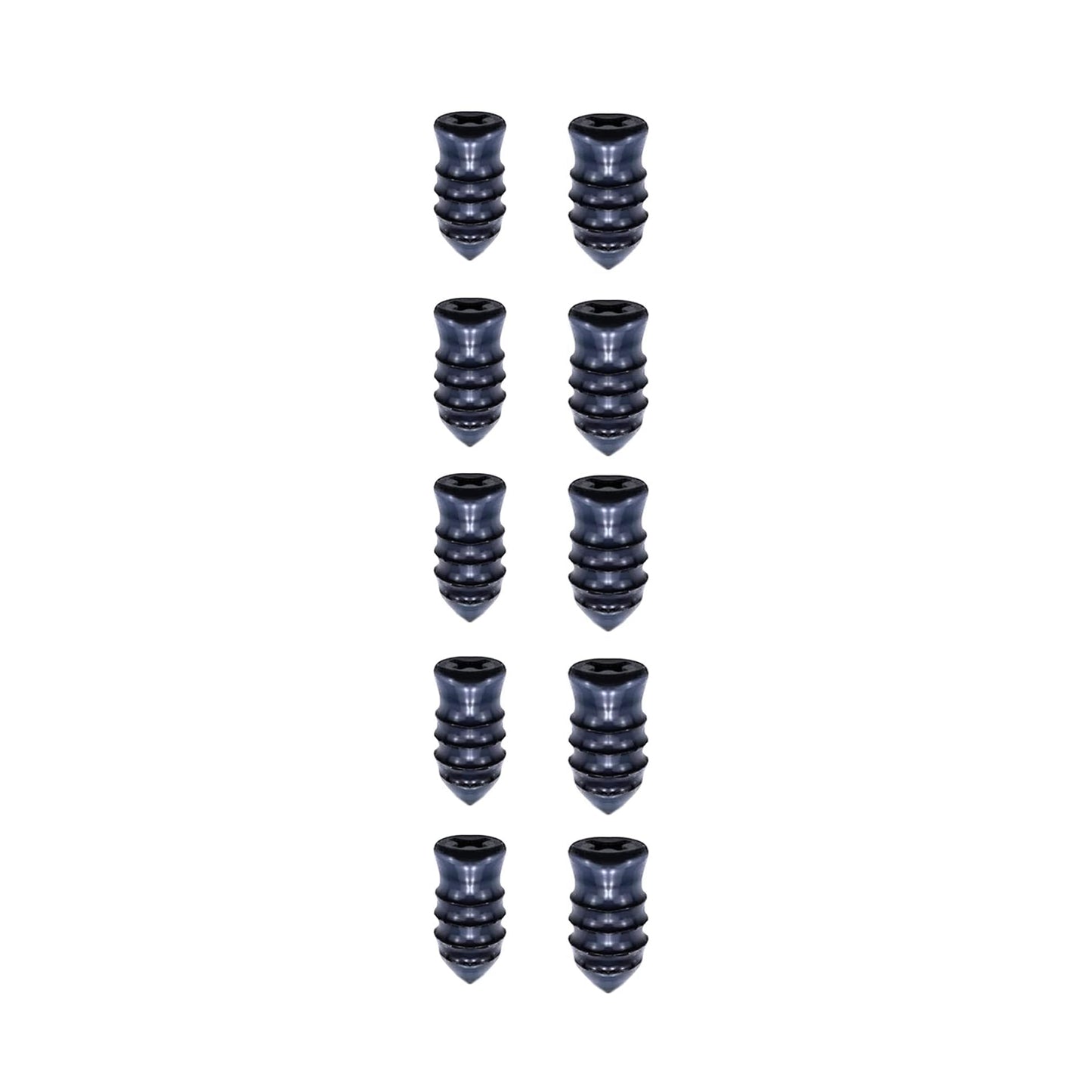 Set of 10 black Wukusy tire repair rubber nails and screws for car tire puncture repair, displayed in a close-up image.