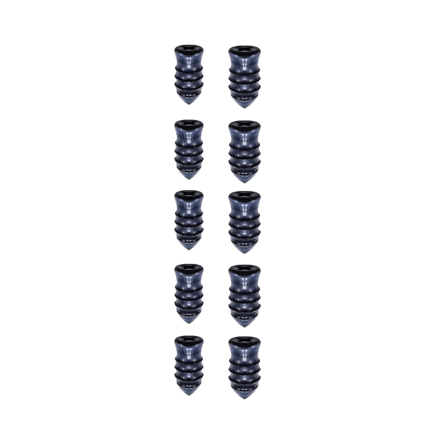 Set of 10 black Wukusy tire repair rubber nails and screws for car tire puncture repair, displayed in a close-up image.