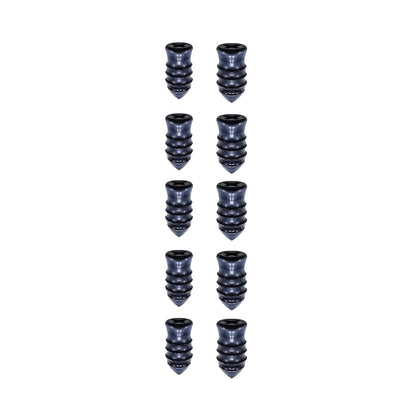 Set of 10 black Wukusy tire repair rubber nails and screws for car tire puncture repair, displayed in a close-up image.