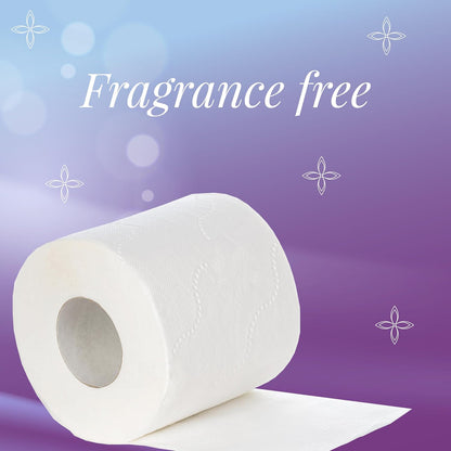 Wukusy soft embossed toilet tissue rolls, 220 sheets per roll, set of 10 bathroom tissue rolls with textured surface.