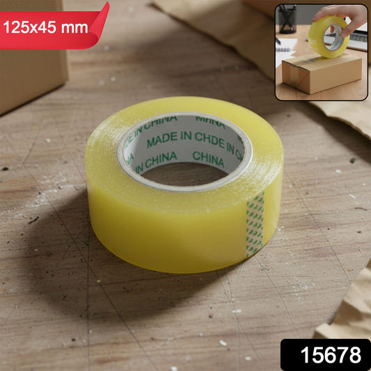 Wukusy transparent packaging adhesive tape roll, 125 x 45 mm, displayed on a plain background for secure parcel sealing.