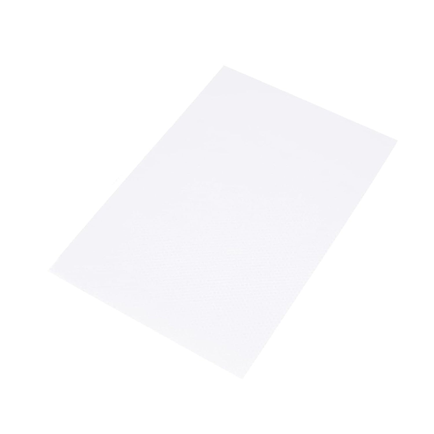 Wukusy transparent plastic fridge mat measuring 45x29 cm, flexible and protective for refrigerator shelves.