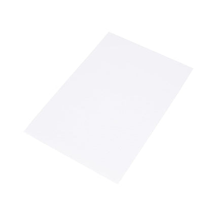 Wukusy transparent plastic fridge mat measuring 45x29 cm, flexible and protective for refrigerator shelves.