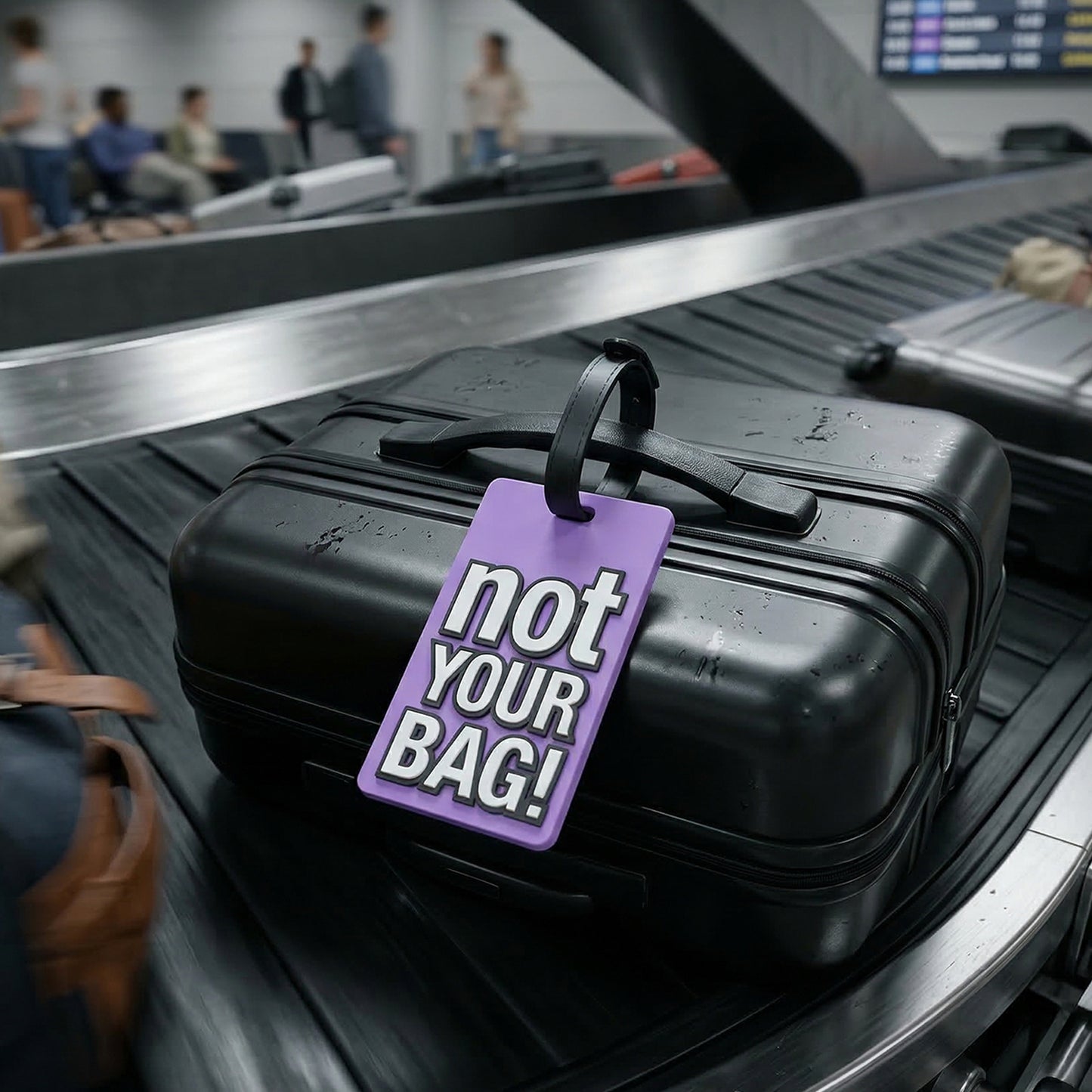 Wukusy travel luggage bag tag with bold "Not Your Bag" message, designed for identification and easy recognition of luggage.