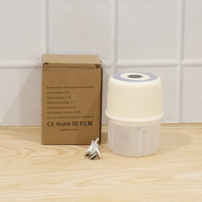 Wukusy USB rechargeable mini garlic chopper and crusher in 300 ml capacity, compact kitchen tool with stainless steel blades.