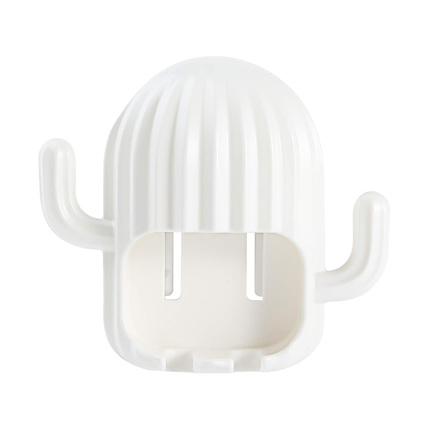 Wall-mounted cactus-shaped toothbrush holder by Wukusy, designed for organized bathroom storage.