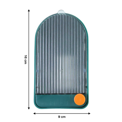 Wall-mounted soap holder with drain tray by Wukusy, featuring a sleek design and easy installation for bathroom organization.