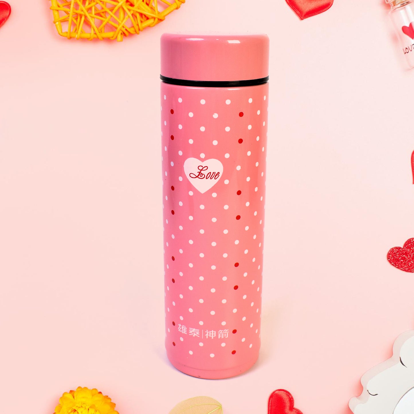 Wukusy insulated stainless steel water bottle for kids, 300 ml, with colorful design and secure lid for daily hydration.