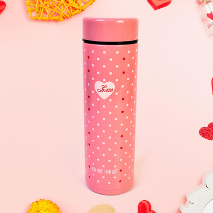 Wukusy insulated stainless steel water bottle for kids, 300 ml, with colorful design and secure lid for daily hydration.