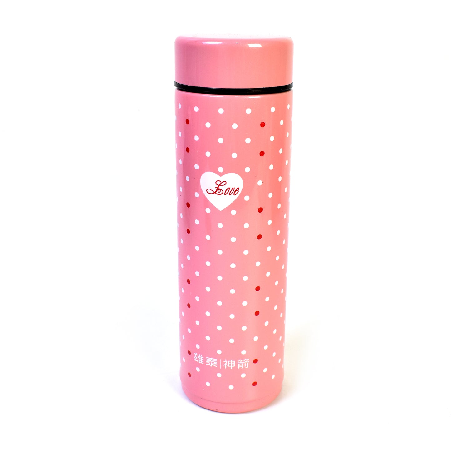 Wukusy insulated stainless steel water bottle for kids, 300 ml, with colorful design and secure lid.