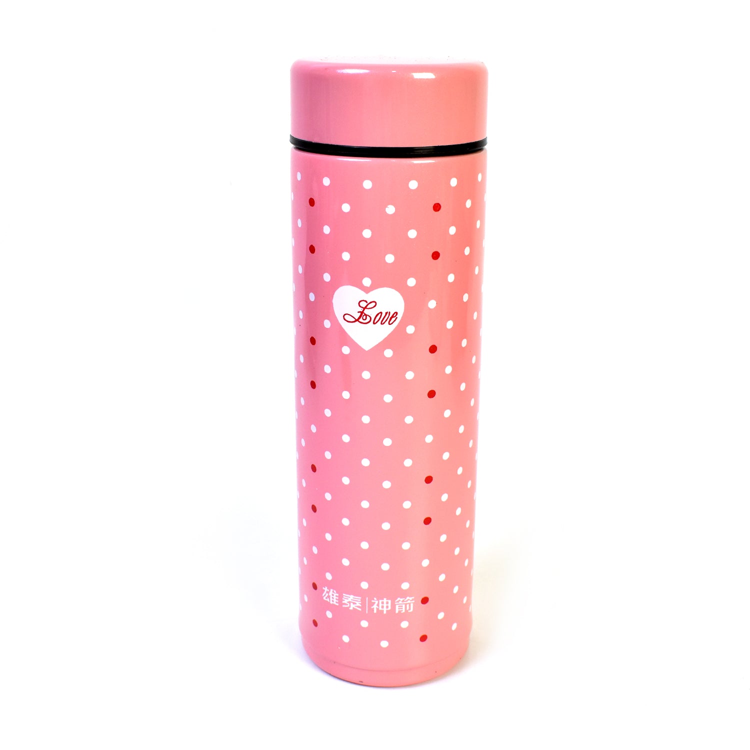 Wukusy insulated stainless steel water bottle for kids, 300 ml, with colorful design and secure lid.