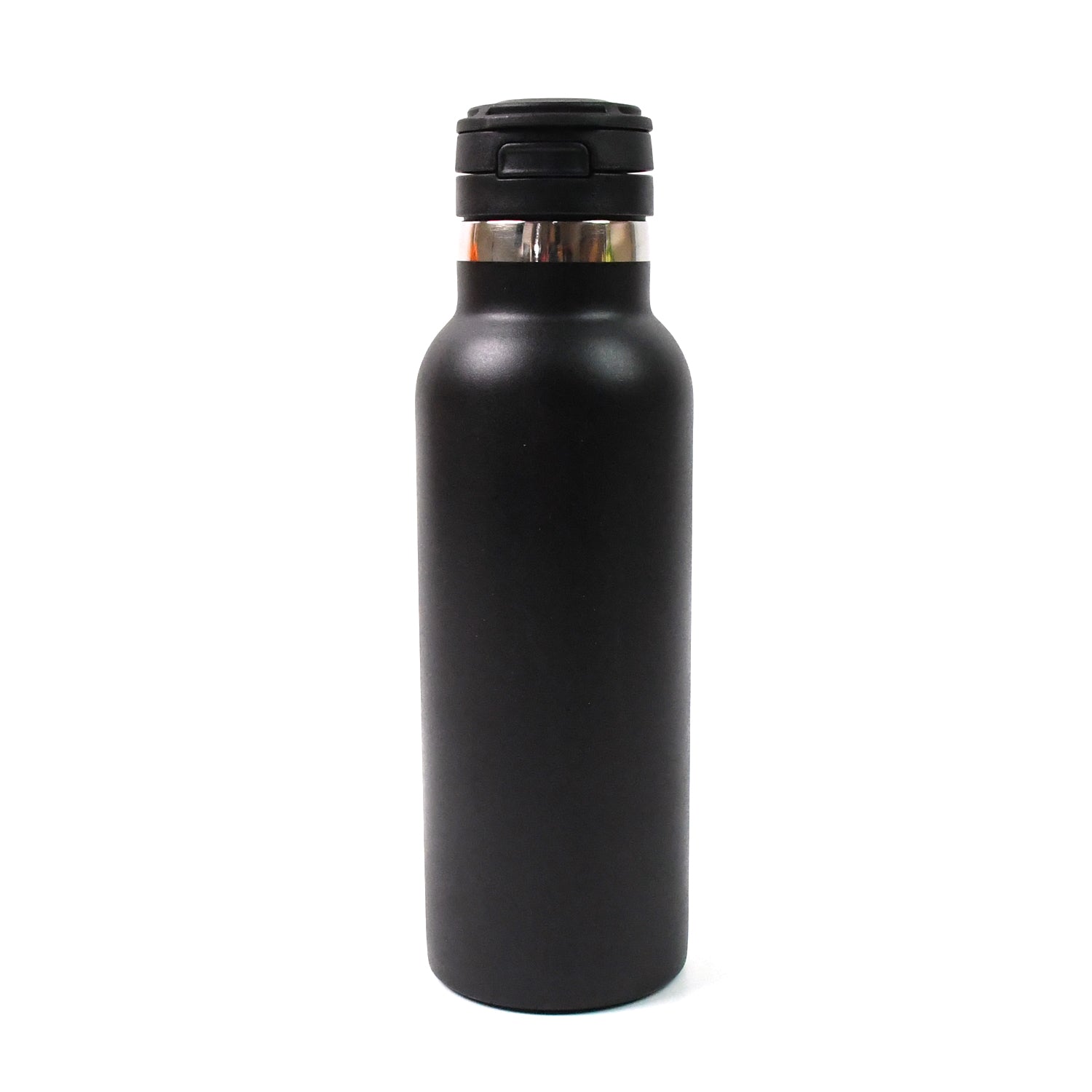 Insulated stainless steel water bottle for kids by Wukusy, 650ml capacity, featuring a colorful design and secure lid.