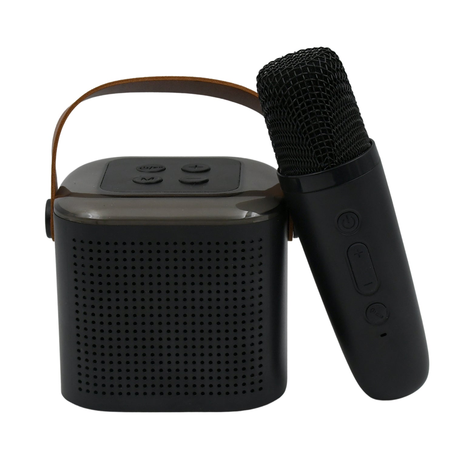 Wukusy wireless speaker microphone set with RGB lights, supports memory card, portable karaoke machine for travel and TV use