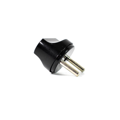 Wukusy 2-pin plug converter adapter for electronics, single black universal plug suitable for various electronic devices.