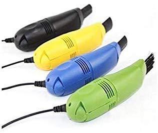 Wukusy 295 USB mini vacuum cleaner for computers and cars, compact electronic handheld vacuum with nozzle attachment.