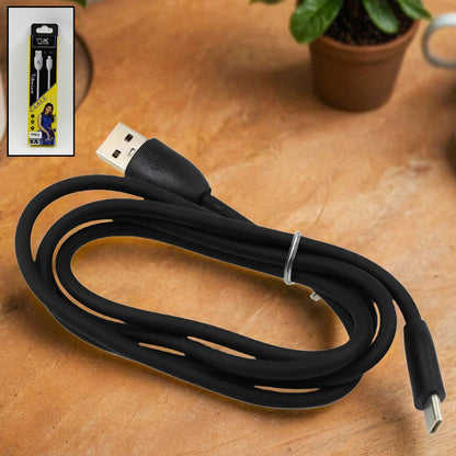 Wukusy 2A Type C data cable for fast charging and data transfer, shown with USB Type C connector on a sleek electronic device.