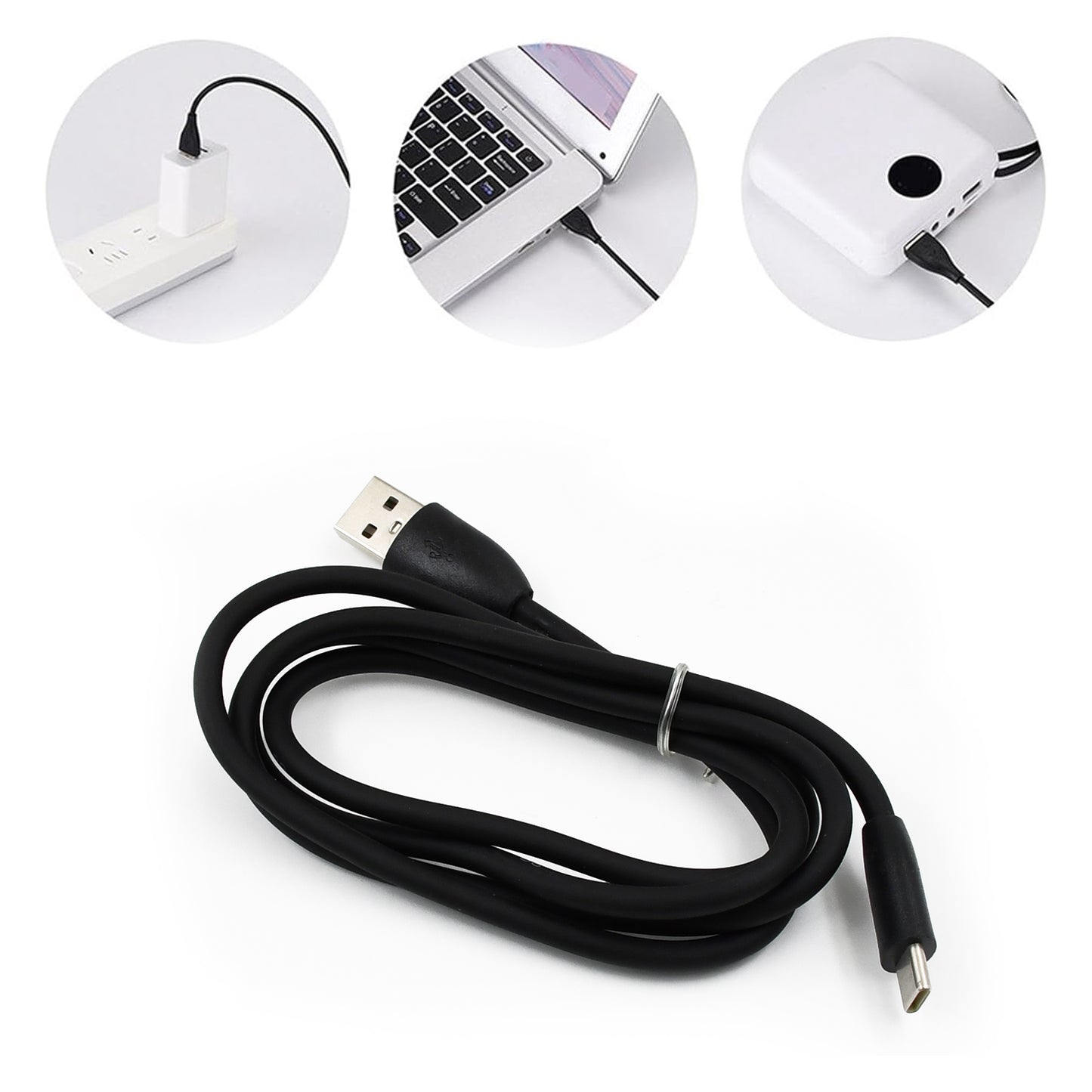 Wukusy 2A Type C data cable for fast charging and data transfer, featuring durable design and compatible with Type C devices.