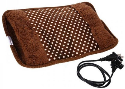 Velvet electric pain relief heating bag by Wukusy, soft fabric with controls for soothing warmth and pain relief.