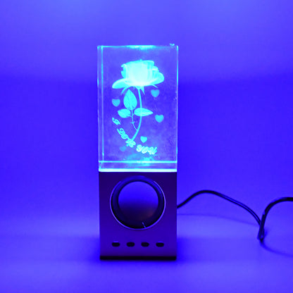 Wukusy 3D mix design LED light desk decor, B grade, featuring colorful geometric shapes for modern electronic desk decoration.