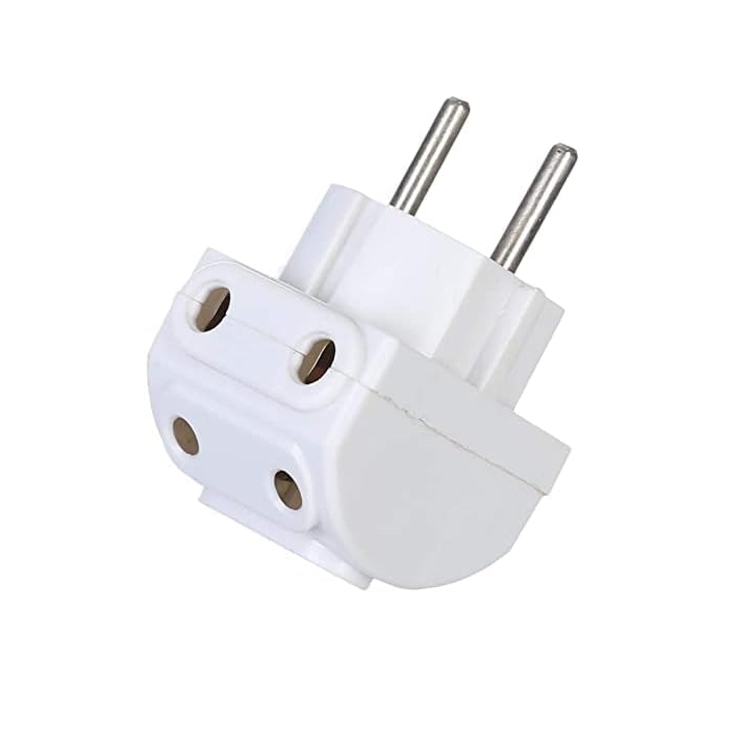 Wukusy 5-way 2-pin multi-plug socket converter for electronics, with five outlets for multiple device connections.