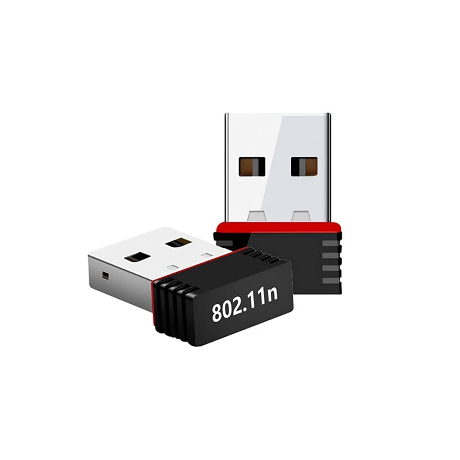 Wukusy 7224 Wi-Fi receiver wireless mini network adapter connected to a laptop, with driver CD nearby, for computer and device use
