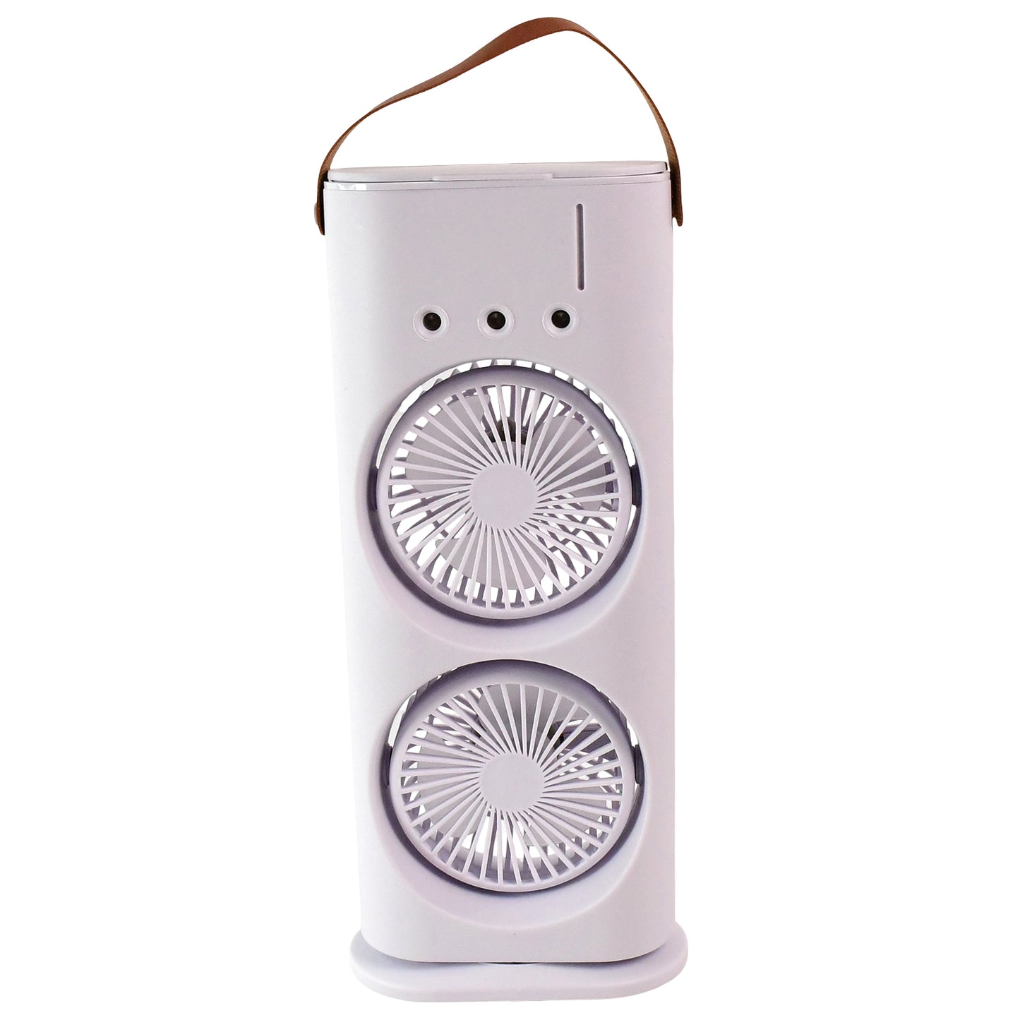 Wukusy electric desktop fan with double-head design, powerful air cooler, remote control included, for effective cooling.