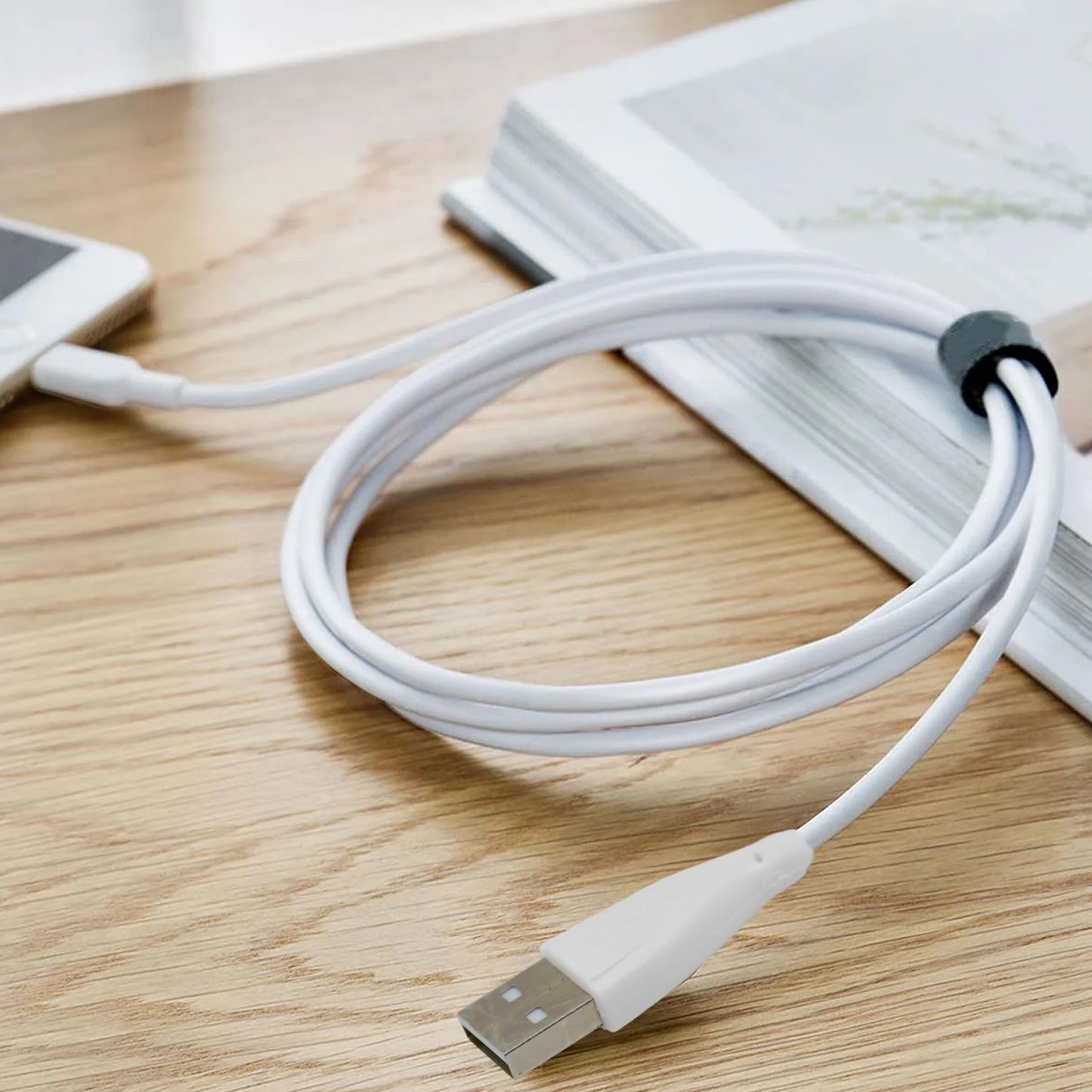 Wukusy fast charging Android micro USB cable, 1000mm long, designed for data transfer and quick charging for electronics.