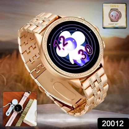 Wukusy Gen 9 Diamond Strap smartwatch with HD display and two interchangeable straps, modern electronics accessory.