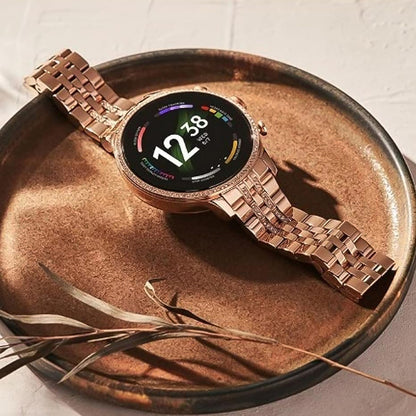 Wukusy Gen 9 Diamond Strap smartwatch with HD display, featuring two stylish replacement straps for electronic wearable device.