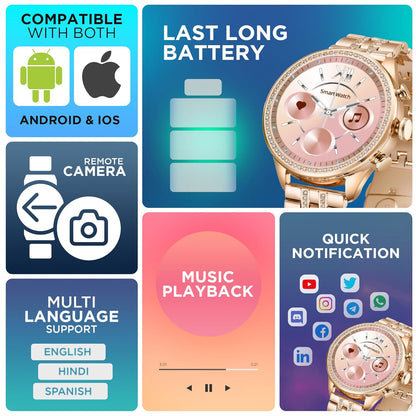 Wukusy Gen 9 Diamond Strap smartwatch with HD display, featuring two stylish straps in a modern electronic device.