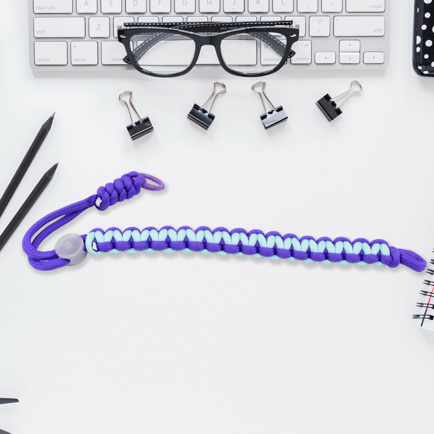 Wukusy multipurpose adjustable wrist strap lanyard with multicolor cellphone strap, 15-inch length, for secure electronic device handling.