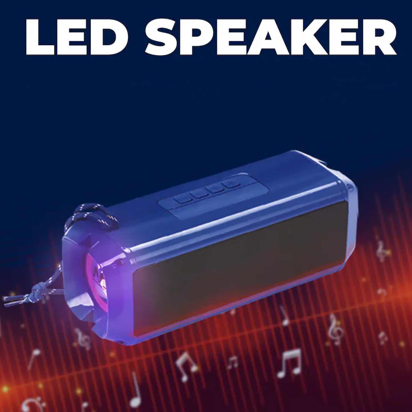 Wukusy portable wireless Bluetooth speaker, rechargeable electronic device with sleek design, ideal for music on the go.