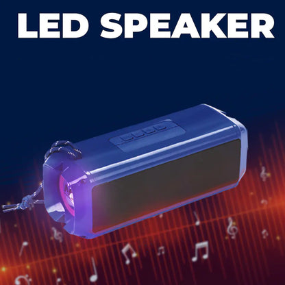 Wukusy portable wireless Bluetooth speaker, rechargeable electronic device with sleek design, ideal for music on the go.