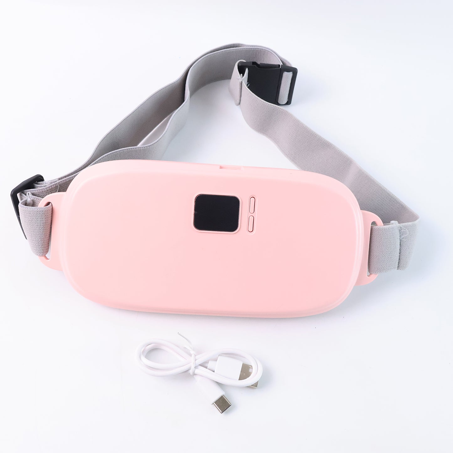 Rechargeable smart warm palace belt by Wukusy, showing the electronic belt with control panel and heating elements.