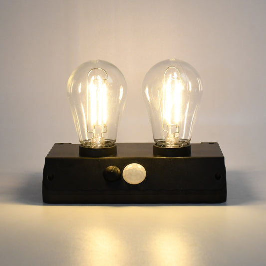 Wukusy Solar Double LED Bulb Lamp YT-819, 2W, indoor or outdoor lighting, energy-efficient LED light bulb.