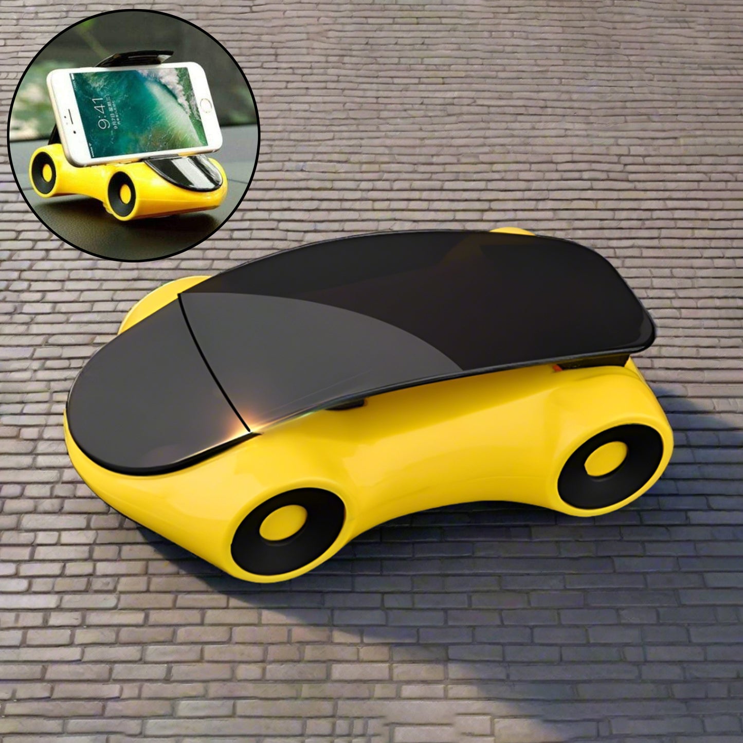 Wukusy sports car shape mobile car stand holder for electronics, designed to securely hold smartphones in a sleek, car-shaped design