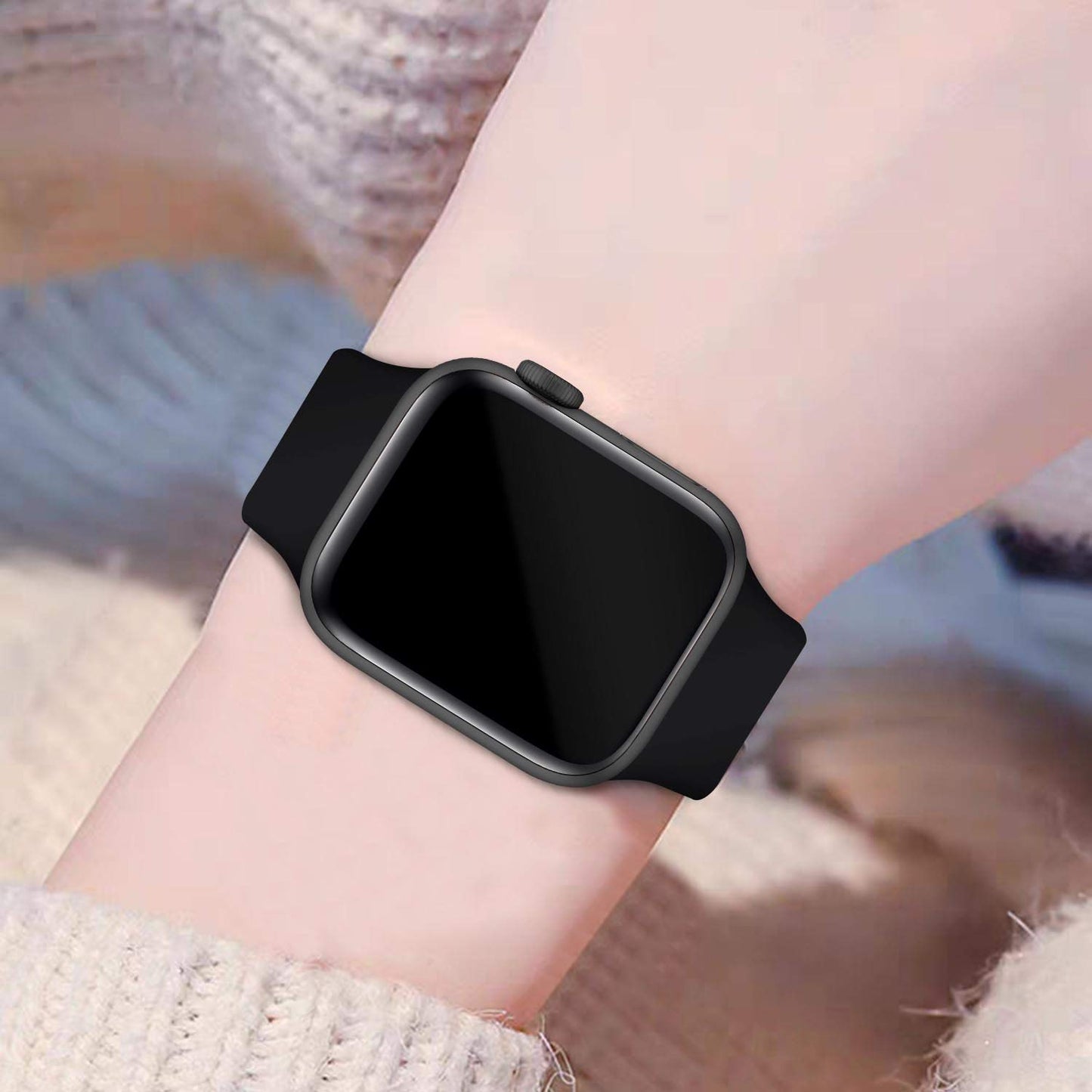 Wukusy Tx10 Pro Max large display wireless charging smartwatch showing digital time and fitness icons on screen