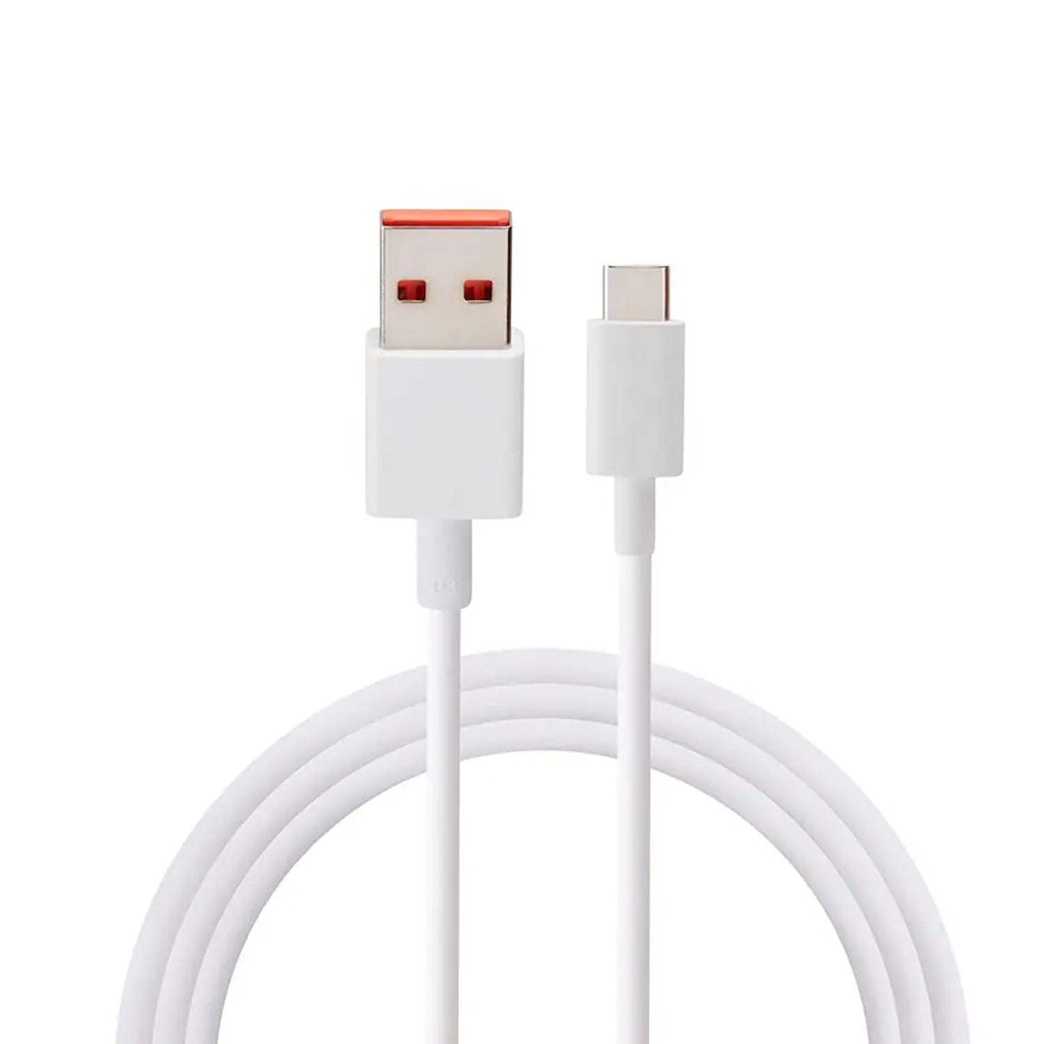 Wukusy Type C data cable for fast charging, 1 meter length, connected to electronic device with USB-C port.