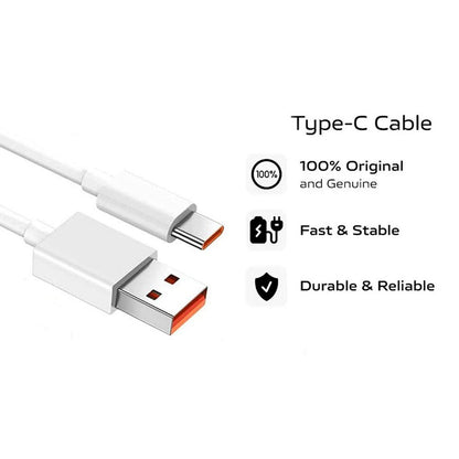 Wukusy Type C data and fast charging cable, 1 meter length, for smartphones and devices, black color, single cable.