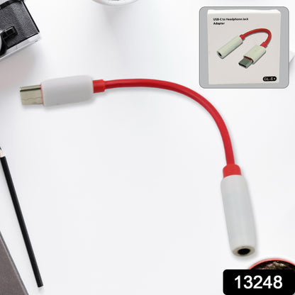 Wukusy USB Type C to headphone jack audio connector for smartphones, showing the compact gold-plated adapter on a white background.