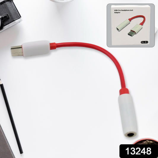 Wukusy USB Type C to headphone jack audio connector for smartphones, showing the compact gold-plated adapter on a white background.